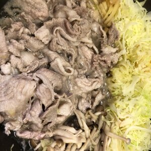 白菜と豚肉の生姜蒸し